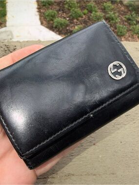 Gucci Authentic Key Case Black leather case